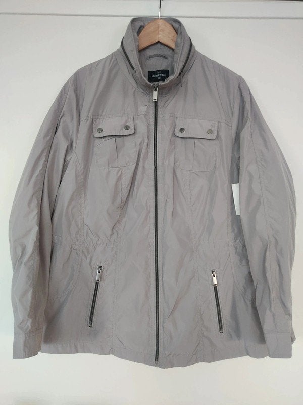 Mooie grijze zomerjas / windjack The outerwear 48, Maat 46/48 (XL) of groter, Nieuw, Ophalen of Verzenden, Grijs