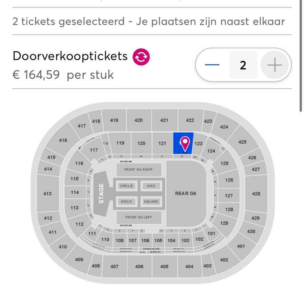 2x FRONT ROW Harry Styles Tickets 20/05, Twee personen