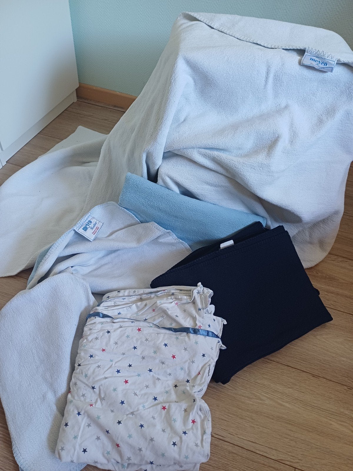 Diverse babydekens en lakentje 100x150, Ophalen, Zo goed als nieuw, 150 cm, Wit