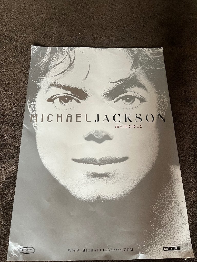 Invincible - Michael Jackson (Promo Poster), Ophalen, Zo goed als nieuw