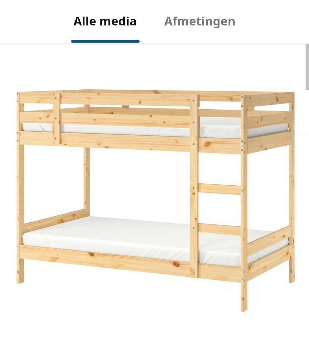 Ikea stapelbed, Huis en Inrichting, Slaapkamer | Stapelbedden en Hoogslapers, Ophalen, 90 cm, 210 cm, Tweepersoons