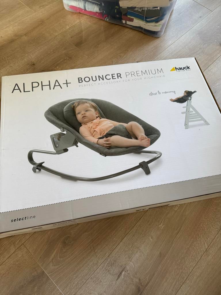 Hauck Alpha+ Bouncer Premium Wipstoel, Overige merken, Wipstoel, Ophalen of Verzenden, Met gordel(s) of riempje(s)
