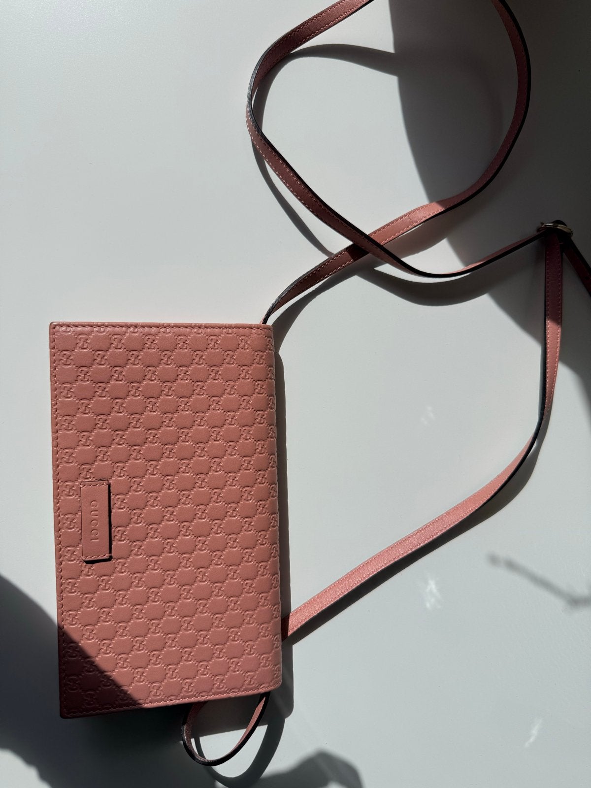Gucci Crossbody Tas - Oudroze Kalfsleer, Ophalen, Zo goed als nieuw, Roze, Schoudertasje
