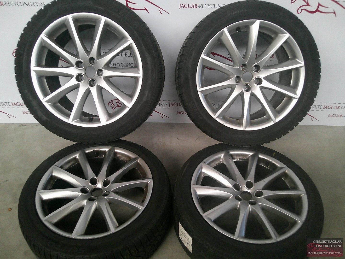 19″ Velgen breed set Jaguar XJ,  X351 met winterbanden, Auto-onderdelen, Banden en Velgen, Gebruikt, -, -, Banden en Velgen