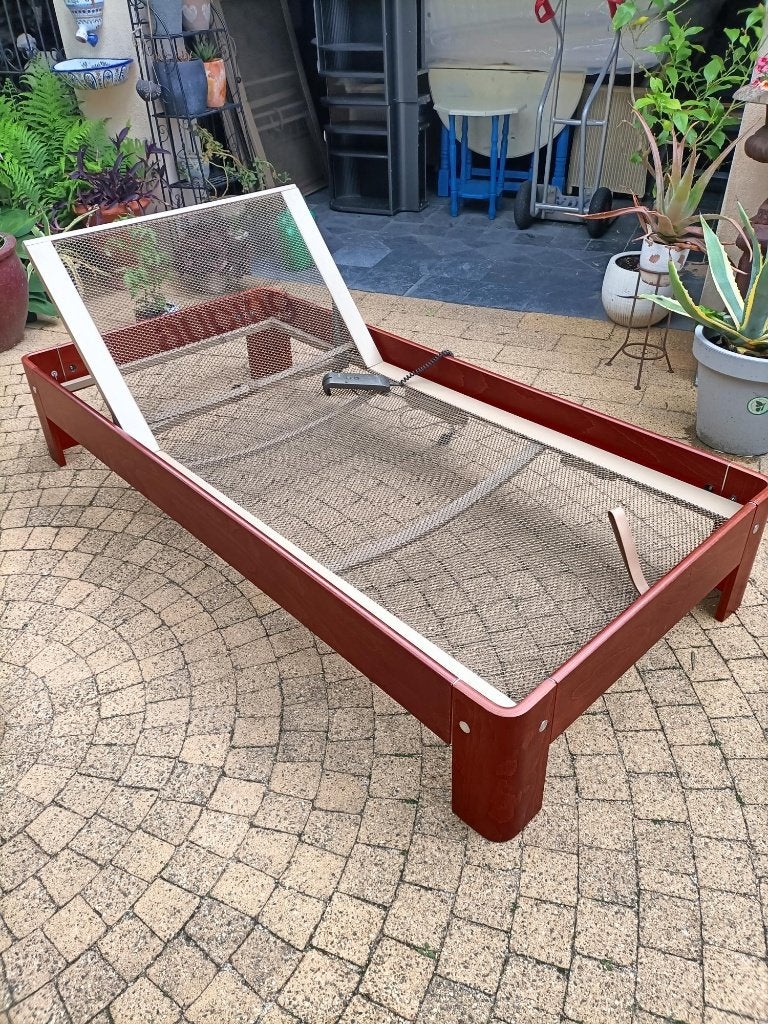 aupingbed 90x190 plus elektrisch spiraal en nieuw matras, Huis en Inrichting, Slaapkamer | Bedden, Ophalen, Verstelbaar, 90 cm