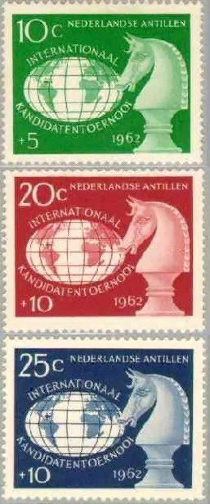Nederlandse Antillen 1962 - nvph 330-332 Kandidatentoernooi, Ophalen of Verzenden