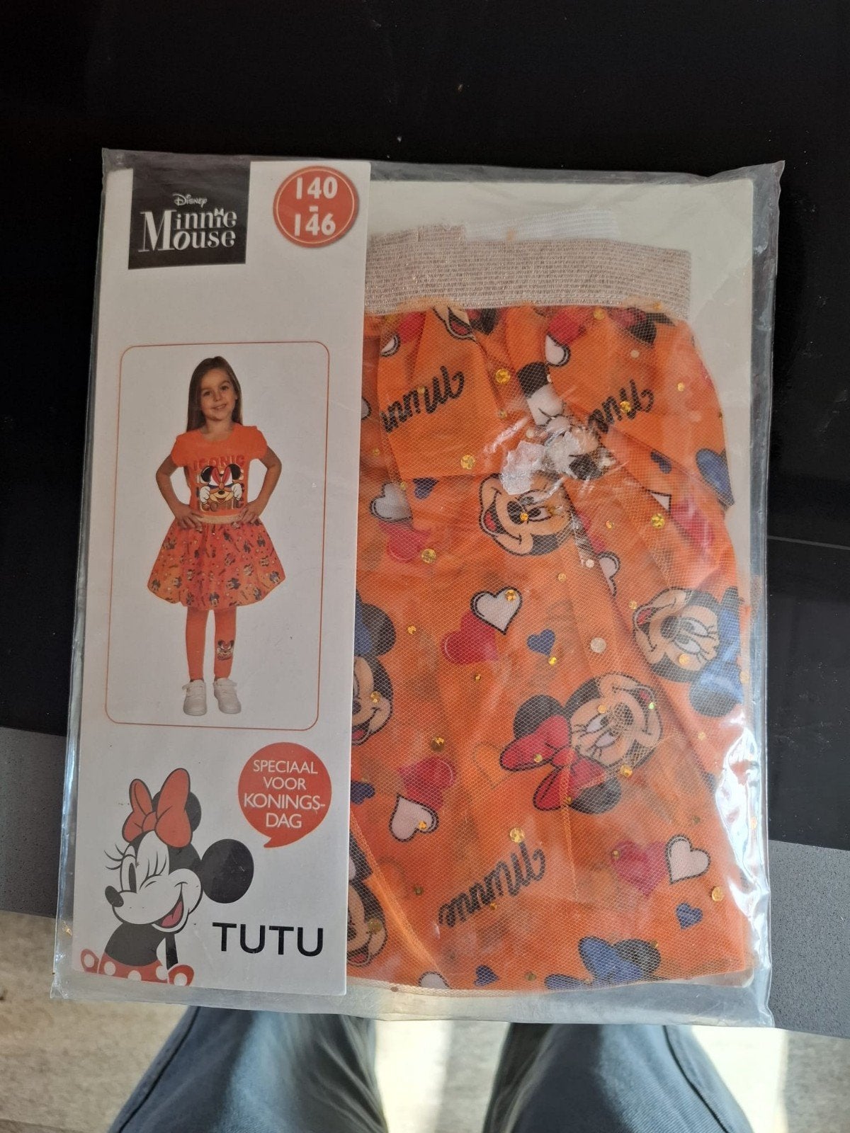 Minnie Mouse Tutu Rokje Oranje - Maat 140/146, Ophalen of Verzenden, Nieuw, Disney Minnie Mouse, Meisje