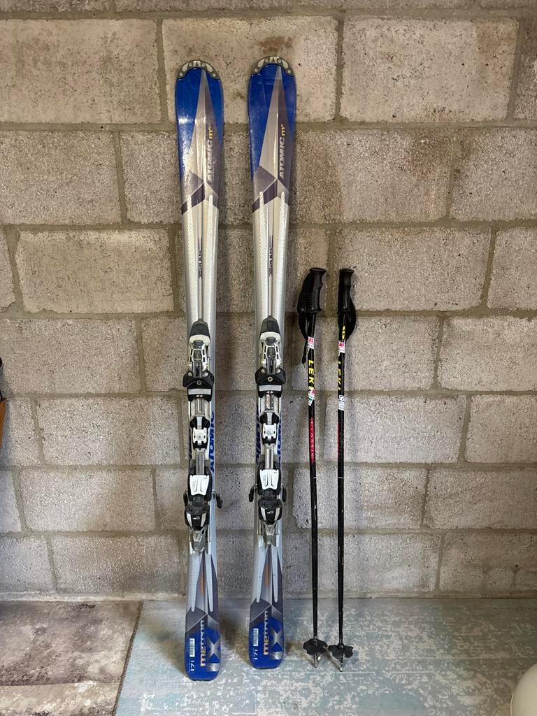 Atomic Metron 11X ski's met stokken - 171 cm, Ophalen, 160 tot 180 cm, Gebruikt, Carve