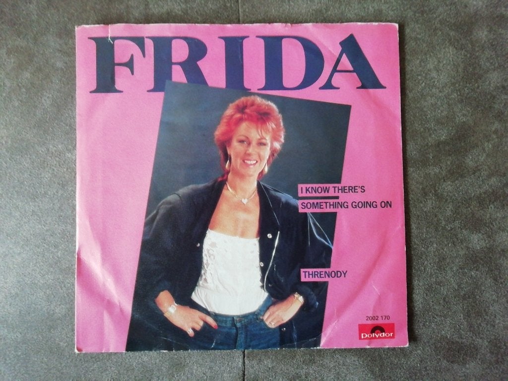 ABBA Frida single I Know There's Something Going On, Gebruikt, 7 inch, Ophalen of Verzenden, Pop