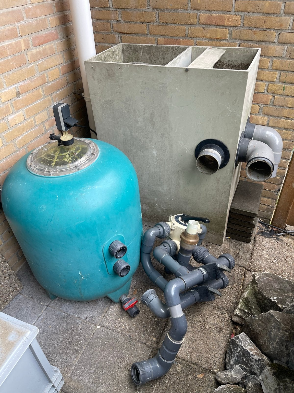 Bead filter met sieve, Ophalen, Gebruikt, Vijverfilter