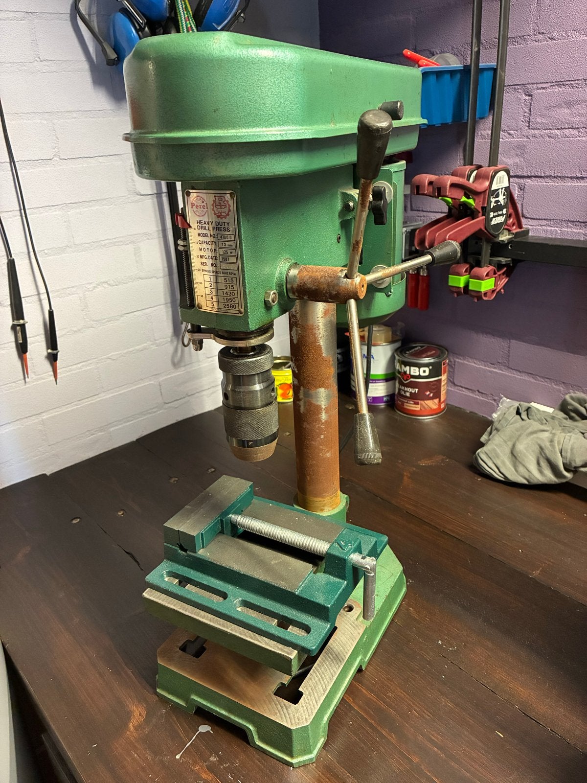 Perel Rexon Kolomboormachine - Zware Kwaliteit, Ophalen, Gebruikt, Minder dan 400 watt, Kolomboormachine