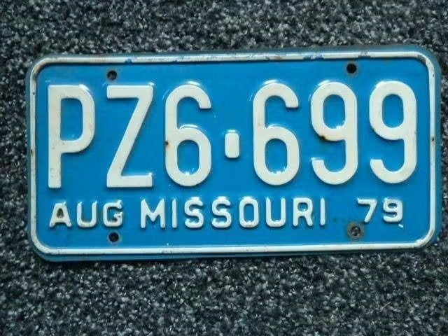 Kentekenplaat licenseplate Missouri 1979 USA, Verzenden, Gebruikt, Auto's