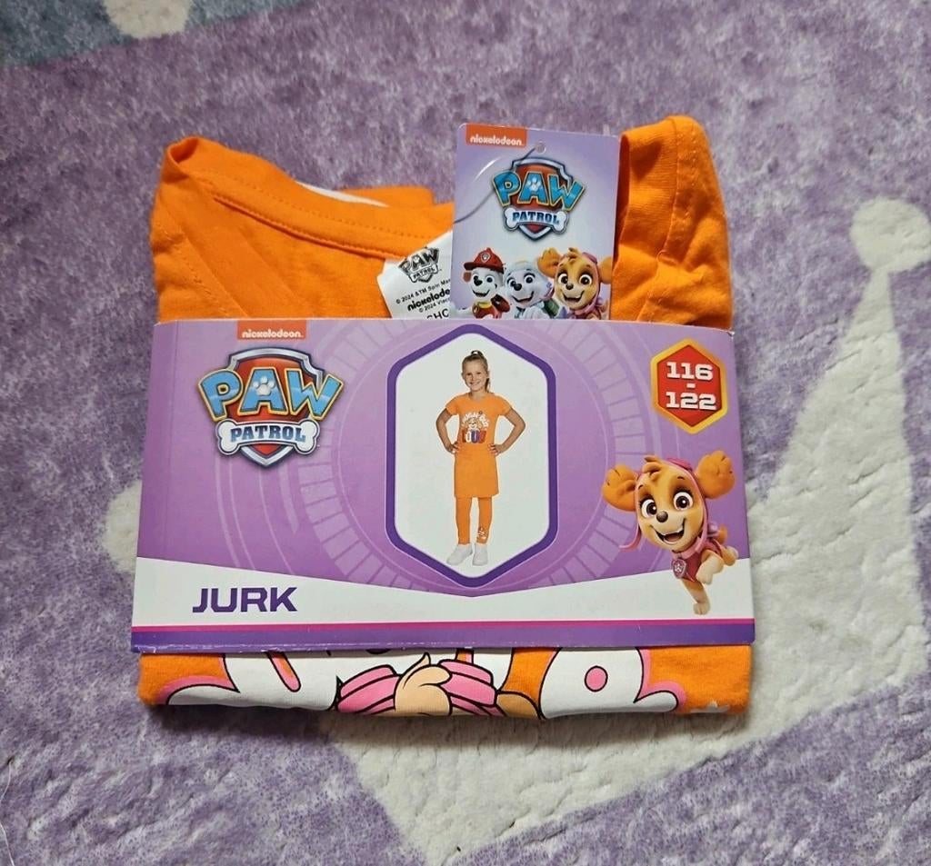 Nieuw Paw Patrol koningsdag jurkje 116/ 122, Meisje, Nieuw, Ophalen of Verzenden, Jurk of Rok