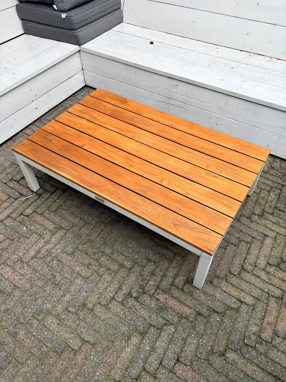 Tuintafel 110 cm, Ophalen, Gebruikt, Rechthoekig, Hout