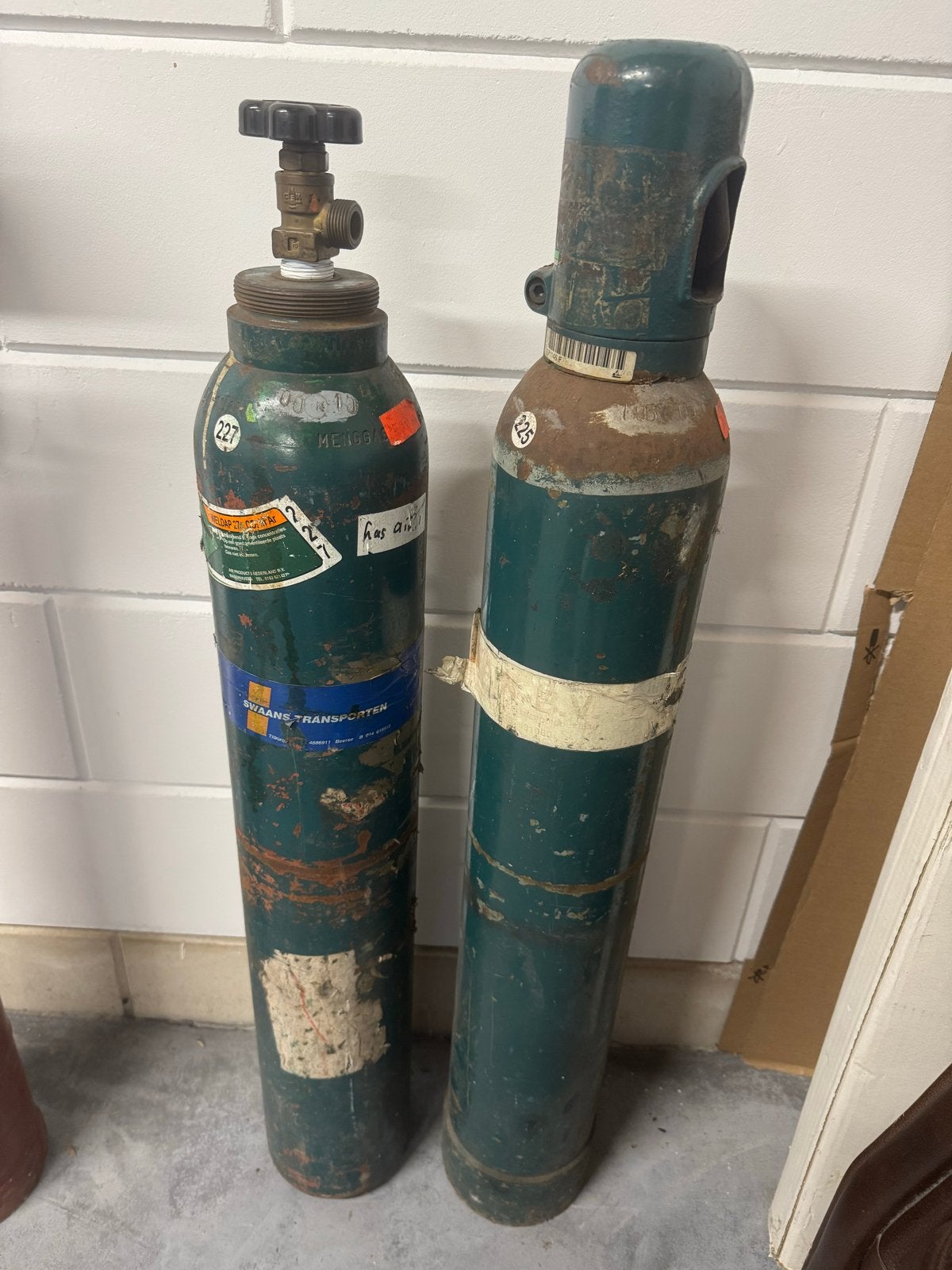 CO2/Argon gasflessen voor lassen (2 stuks), Ophalen, Gebruikt, Co2
