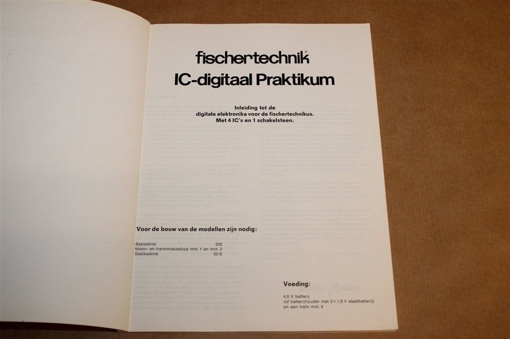 Fischertechnik IC-digitaal — Zeldzame NL Handleiding, Ophalen of Verzenden, Gelezen, Bouwkunde