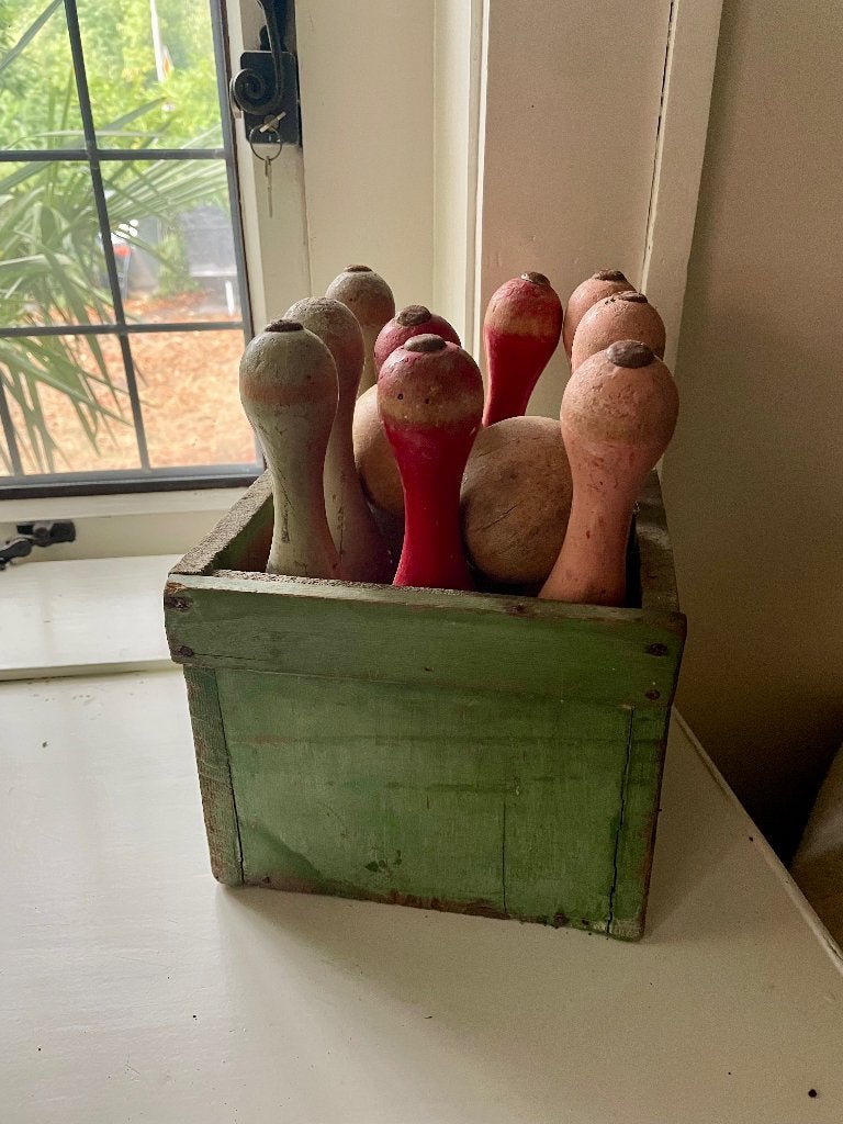Vintage Frans kegelspel, Ophalen
