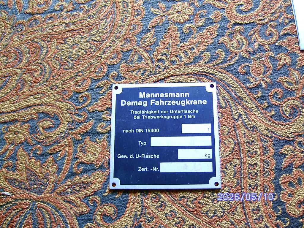 Mannesmann Demag fahrzeugkrane plaatje 8 x 8 cm vintage, Ophalen of Verzenden, Gebruikt, Overige typen