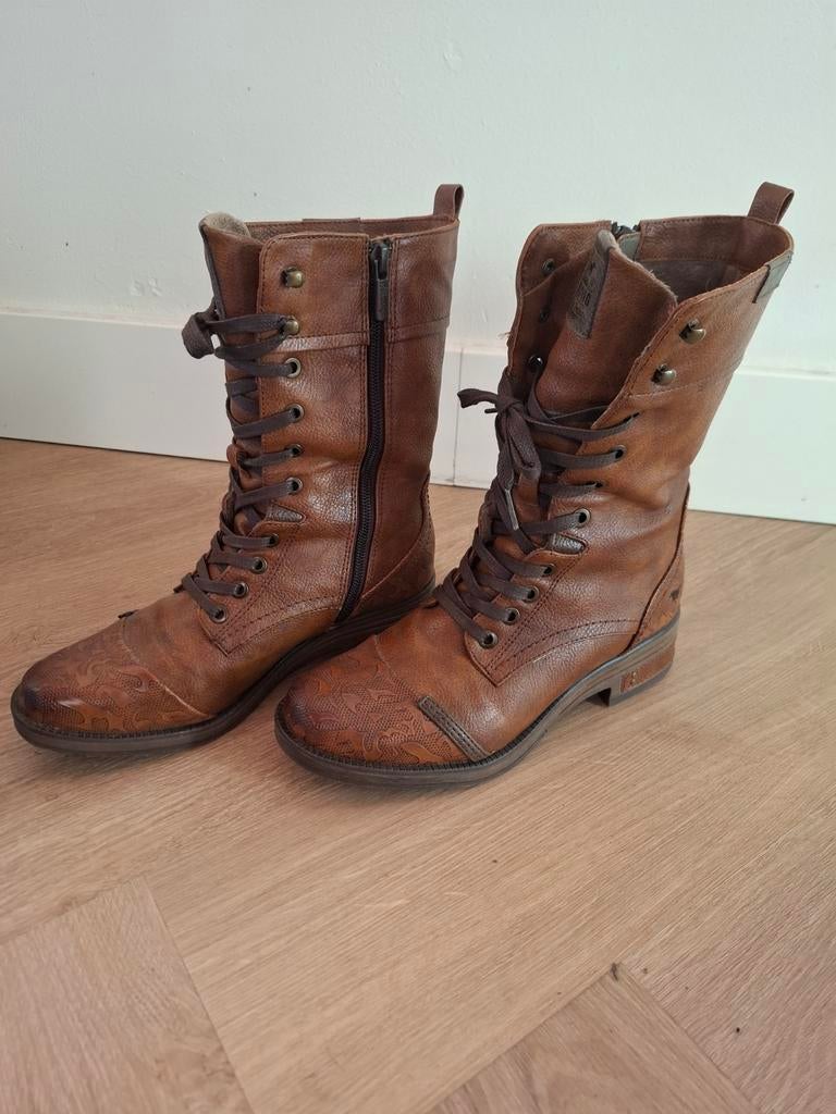 Mustang, Kleding | Dames, Schoenen, Hoge laarzen, Bruin, Ophalen of Verzenden, Zo goed als nieuw