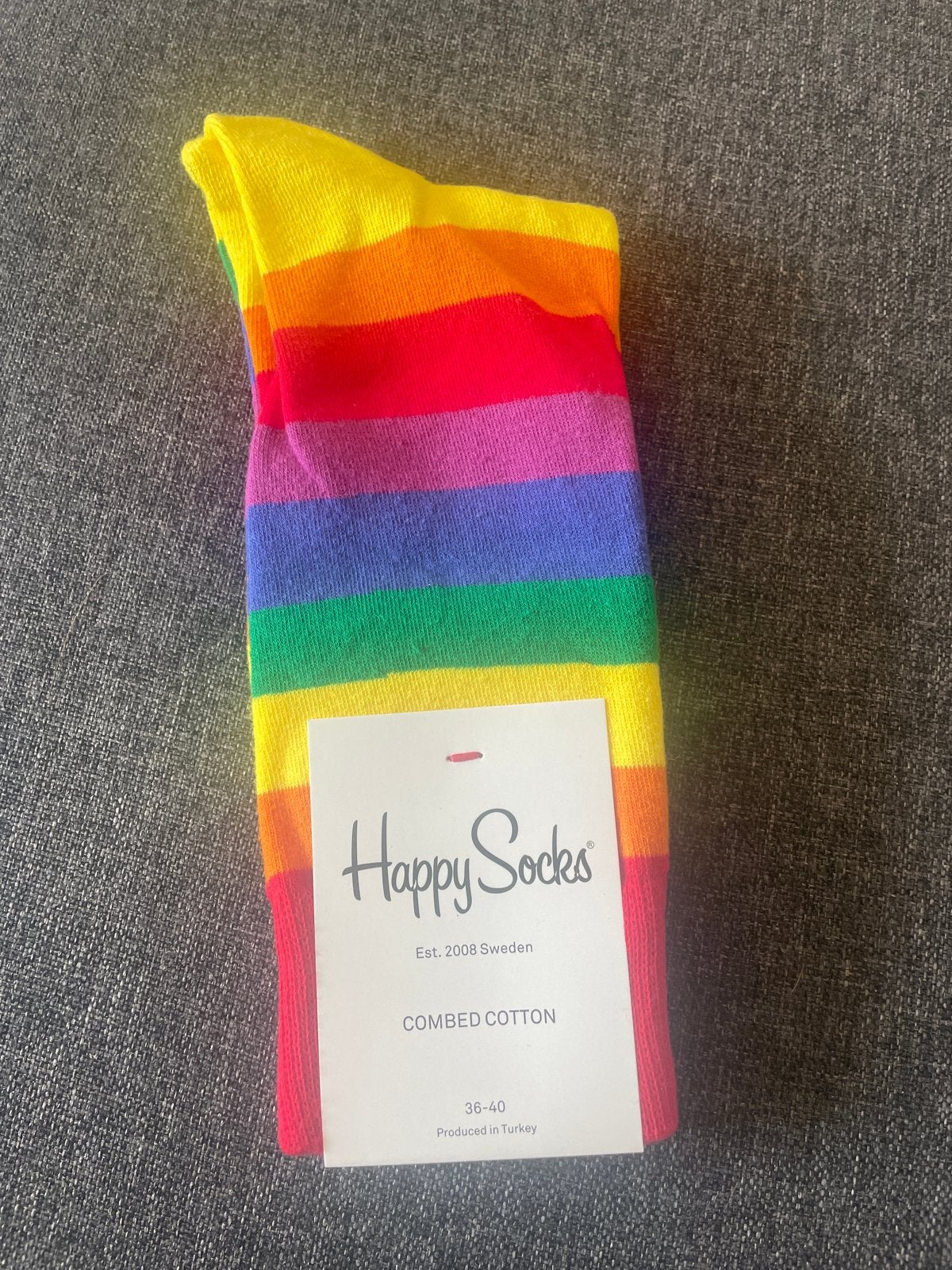 Happy Socks regenboog sokken - Nieuw, Sokken en Kniesokken, Overige kleuren, Verzenden, Maat 35 t/m 38