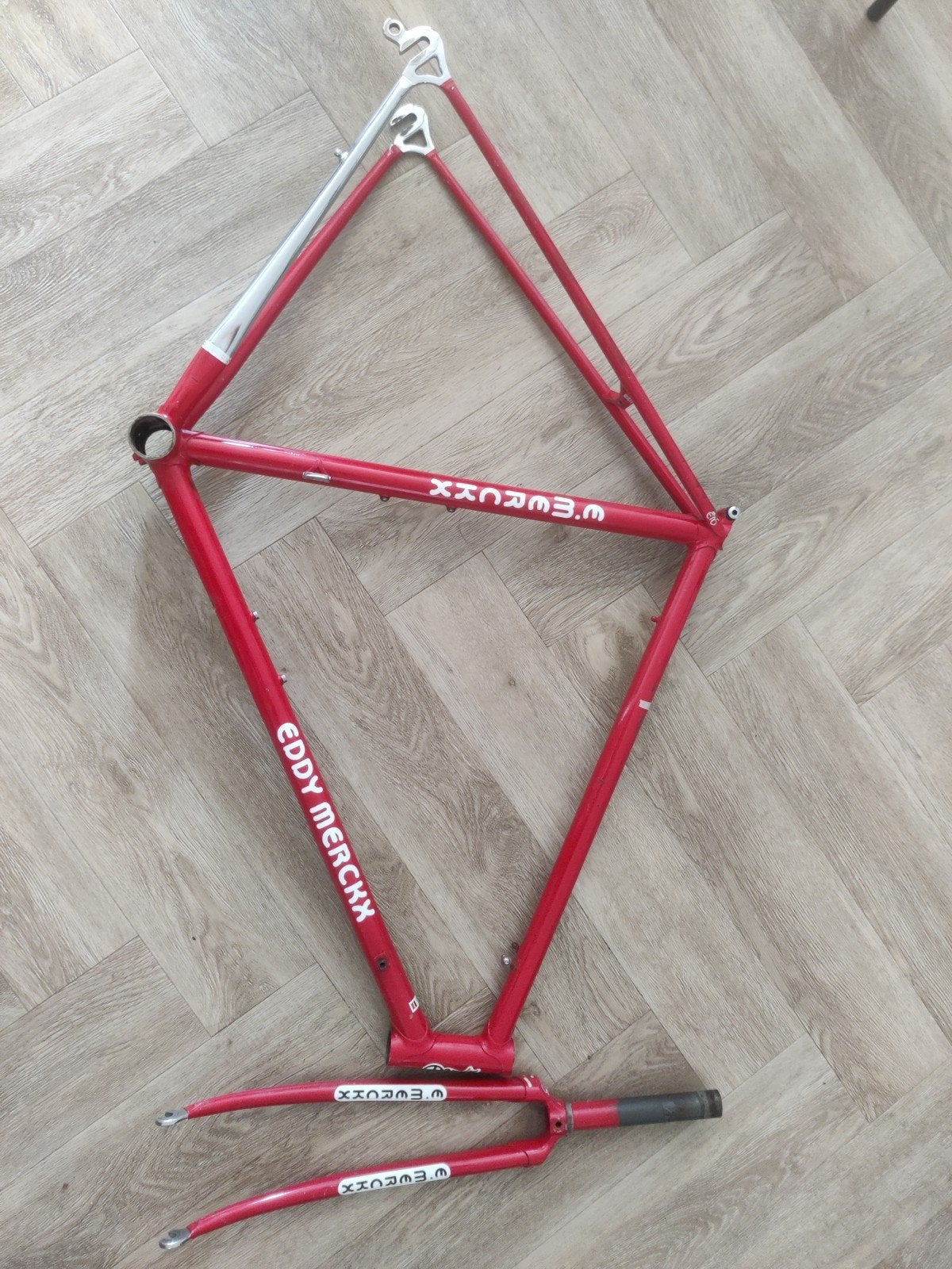 Vintage Eddy Merckx racefiets frame en voorvork, Frame, Gebruikt, Staal, Racefiets