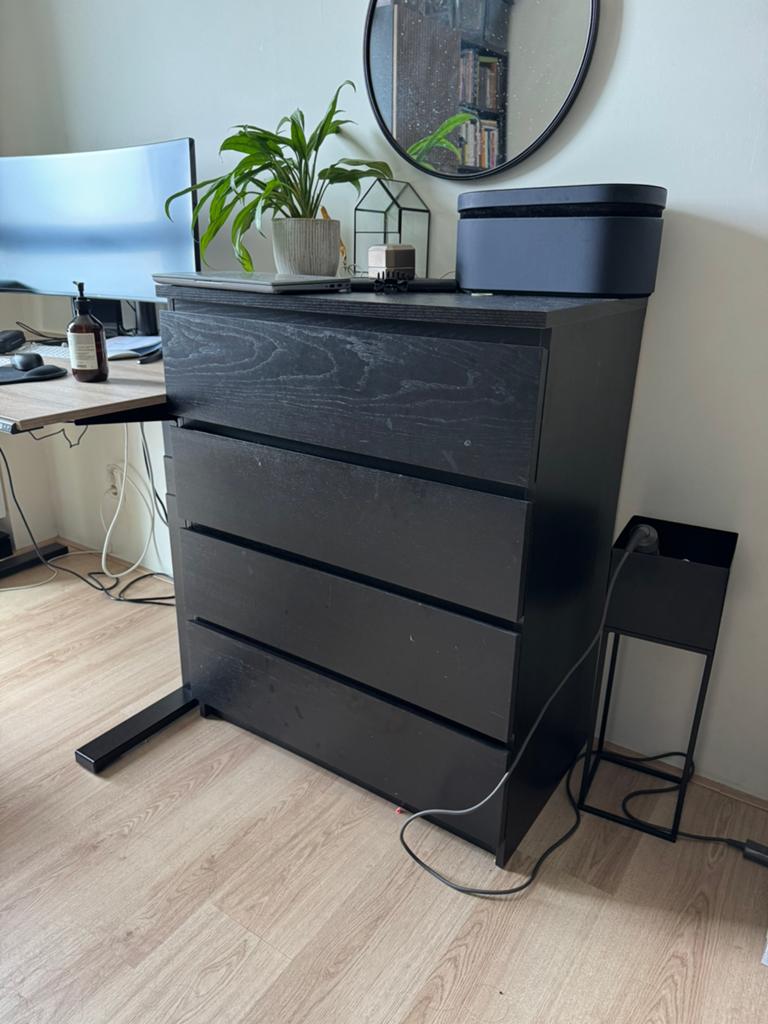 Ikea Malm ladekast met 4 lades, Huis en Inrichting, Kasten | Ladekasten, Ophalen, Gebruikt, 50 tot 100 cm, 3 of 4 laden