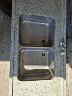 Granieten aanrechtblad, Huis en Inrichting, Keuken | Keukenelementen, Ophalen, Gebruikt, 200 cm of meer, Minder dan 100 cm