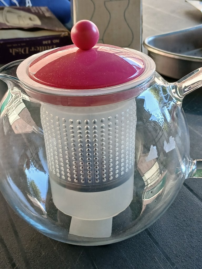 Glaze theepotje met filter, Overige typen, Nieuw, Ophalen of Verzenden, Glas