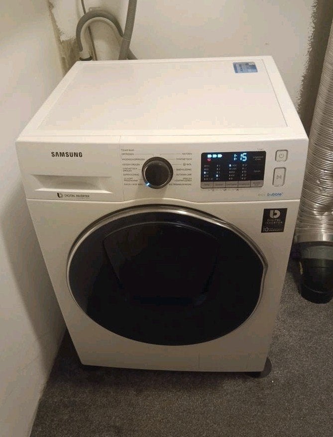 Samsung EcoBubble Wasmachine / Droger combinatie, Ophalen, Energieklasse A of zuiniger, Zo goed als nieuw, Voorlader