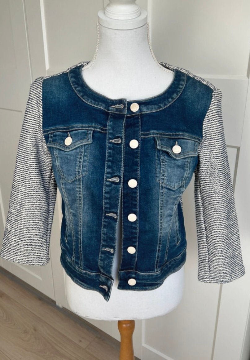 Jeans jasje kocca, M, Ophalen of Verzenden, Zo goed als nieuw, Blauw