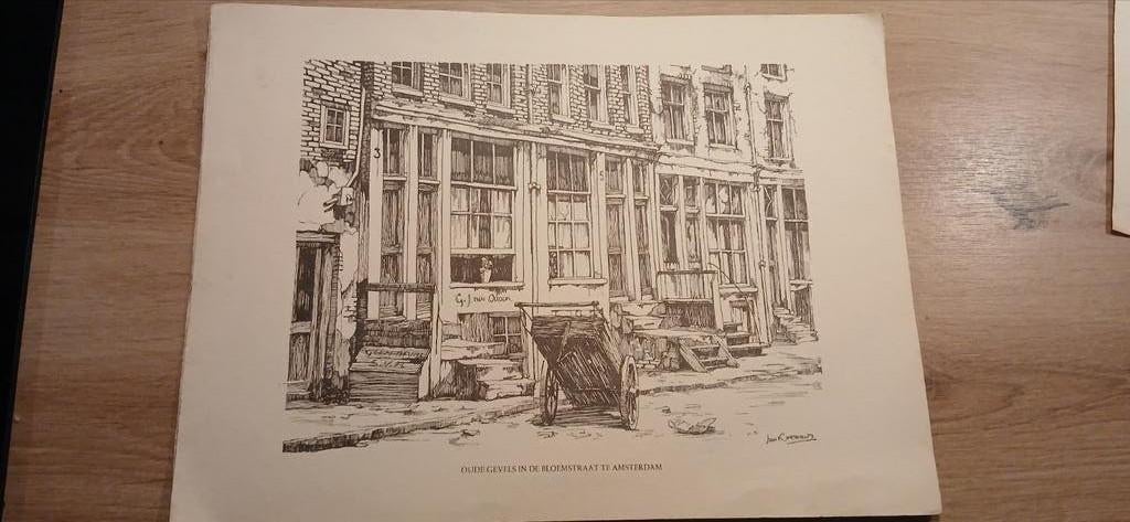 Set van 3 historische stadsgezichten - Jan Koeman, Antiek en Kunst, Ophalen of Verzenden
