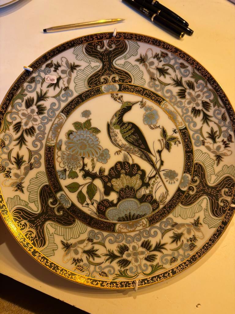 Saji Japan Fine China Decoratieve Wandplaat met Vogel, Verzenden