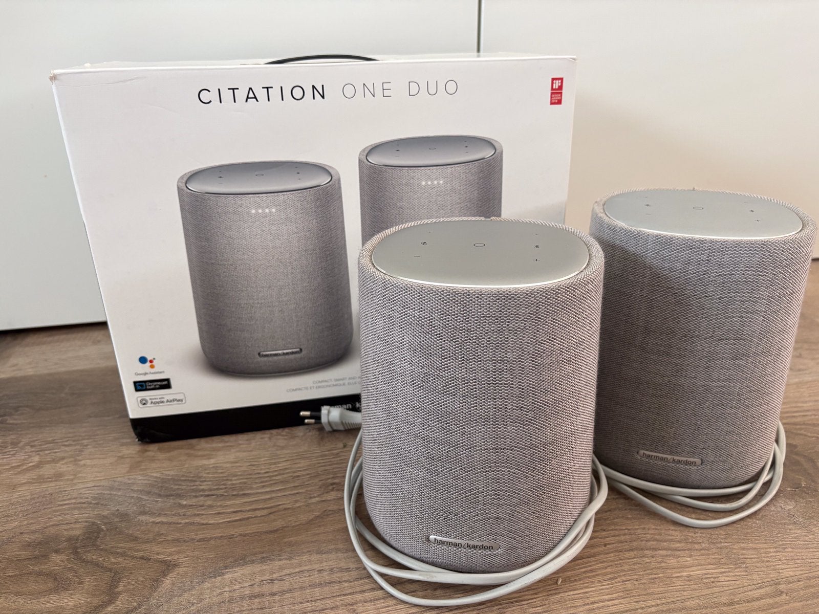 Harman Kardon Citation One Duo slimme speakerset zilvergrijs, Audio, Tv en Foto, Luidsprekers, Slimme speaker, WiFi, Ophalen of Verzenden
