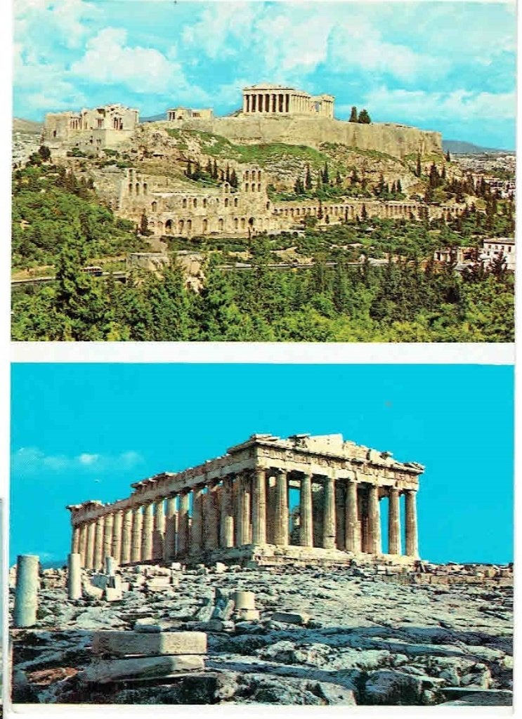 Griekenland 1984 Athene Acropolis > Undof Oostenrijk, Verzenden, 1980 tot heden, Gelopen, Gebouw