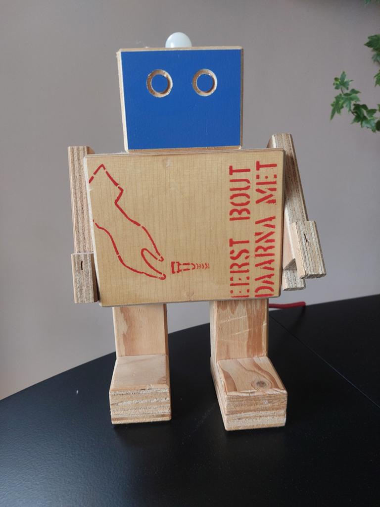 Unieke Rijkswachter Robot Lamp - Medium (30 cm), Ophalen of Verzenden