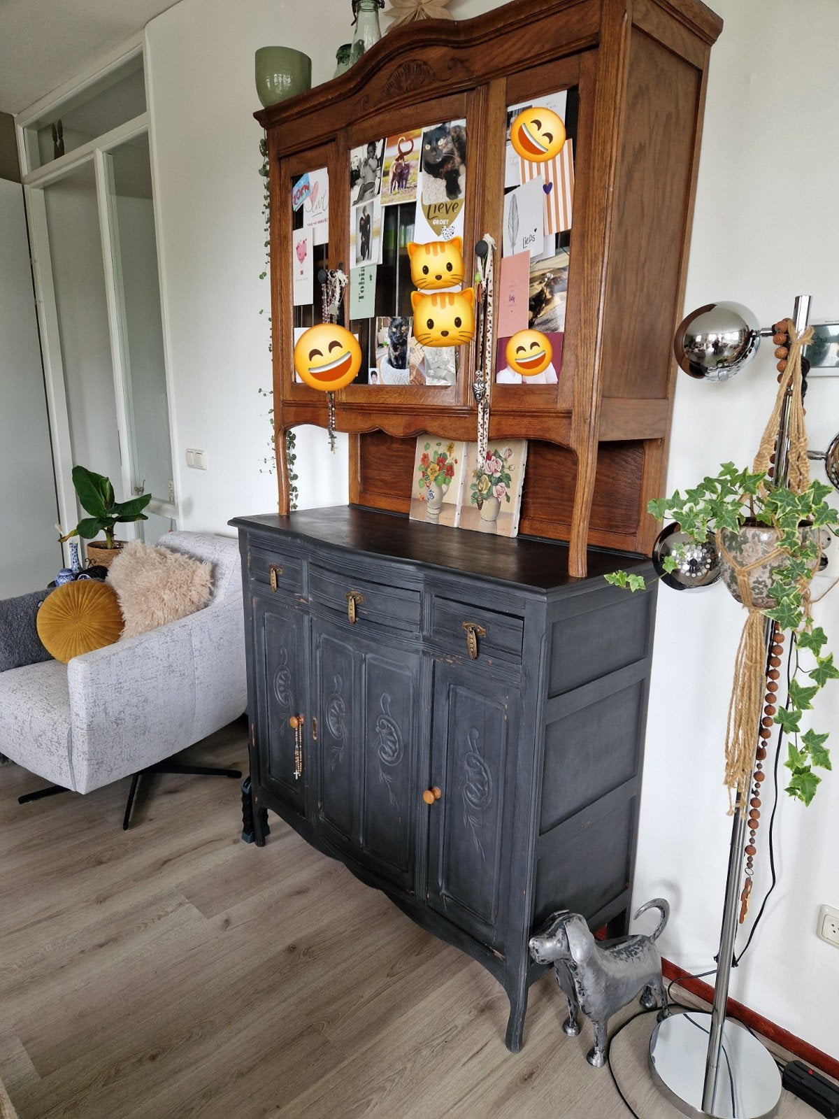 Antieke buffetkast, Huis en Inrichting, Kasten | Buffetkasten, Ophalen, Gebruikt, 100 tot 150 cm, 200 cm of meer