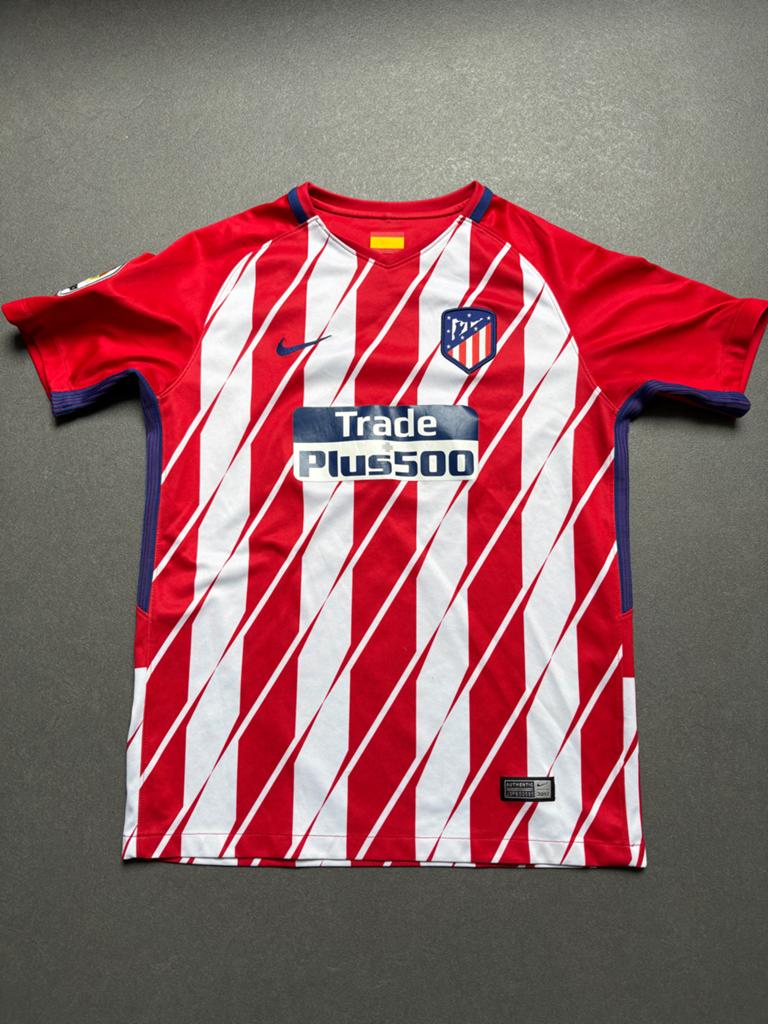 Atlético Madrid 2017-2018 thuisshirt, Nike, tiener/small, Ophalen of Verzenden, Zo goed als nieuw, Buitenlandse clubs, Shirt