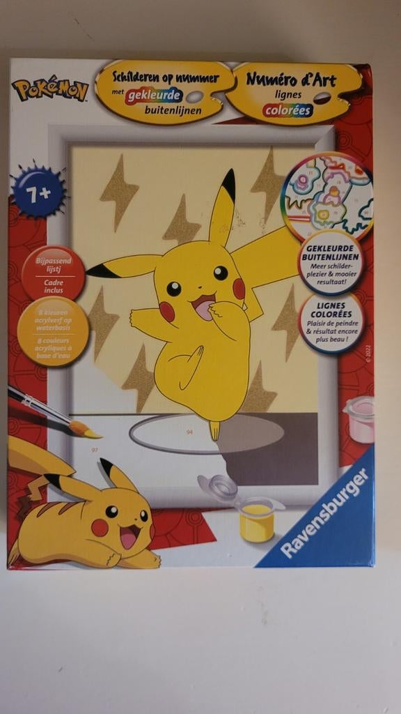 Pokémon Pikachu Schilderen op Nummer - Ravensburger, Hobby en Vrije tijd, Schilderen, Ophalen of Verzenden