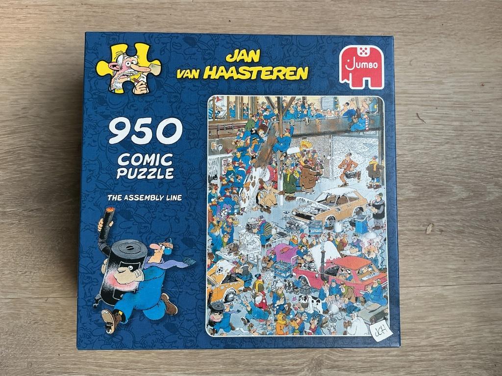 Jan van haasteren puzzel THE ASSEMBLY LINE 950 stukjes, Ophalen, 500 t/m 1500 stukjes, Zo goed als nieuw, Legpuzzel