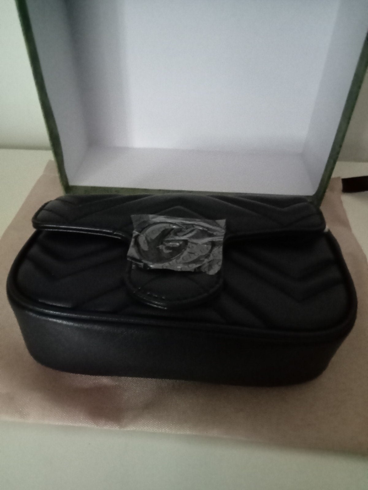 GG Marmont Matelassé Mini Tasje, Ophalen of Verzenden, Zo goed als nieuw, Zwart, Avondtasje