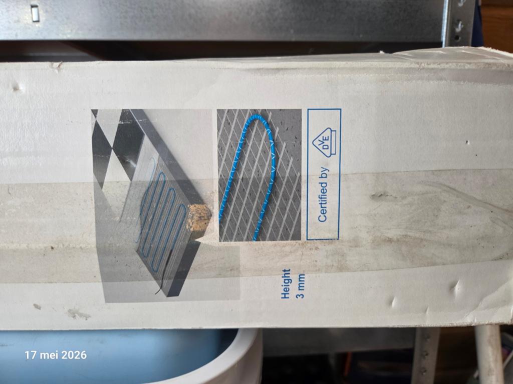 Uponor elektrische vloerverwarming Comfort E Mat 3m2, Ophalen, 500 tot 800 watt, Minder dan 30 cm, Overige typen