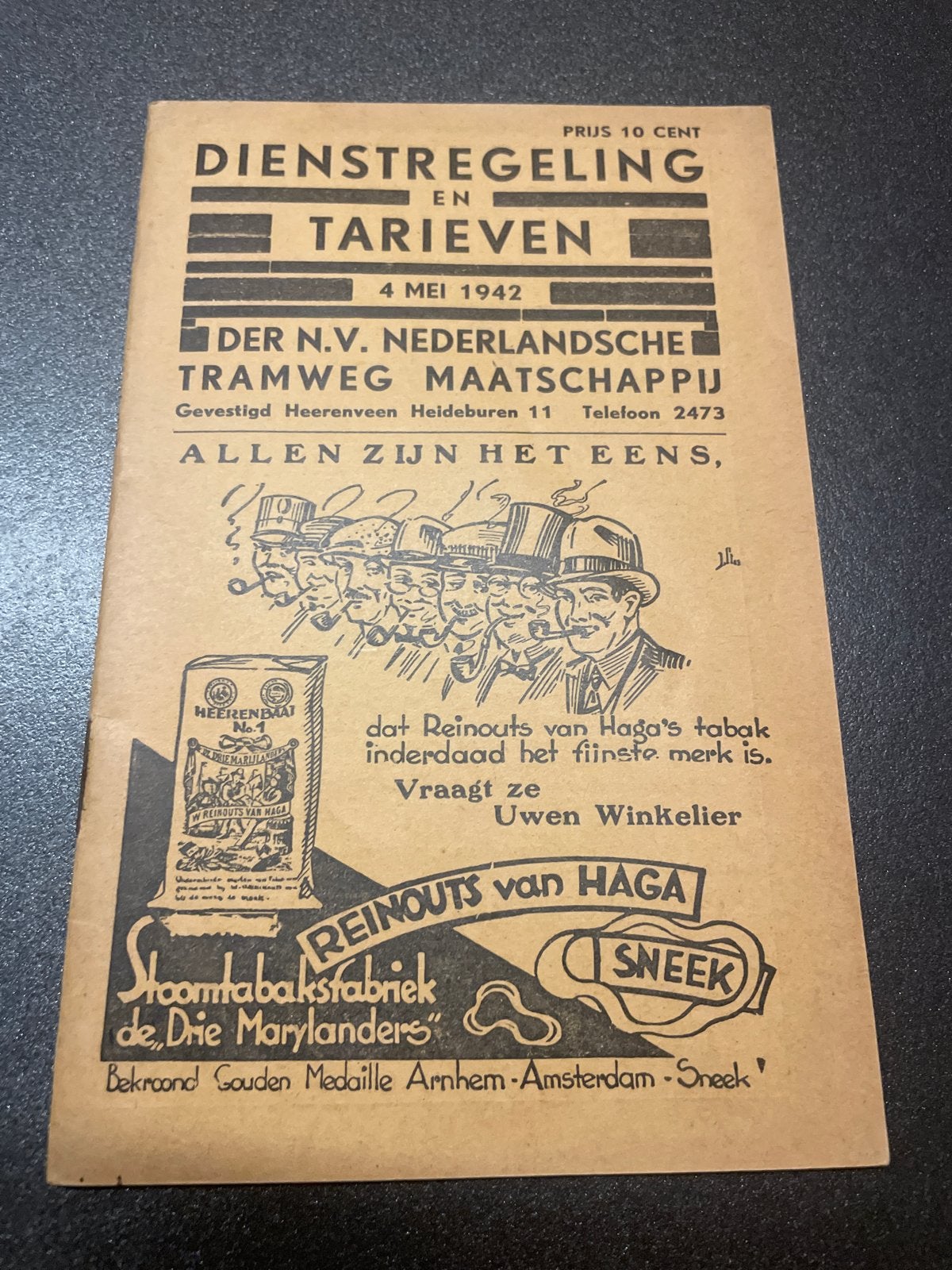 Dienstregeling en Tarieven N.V. Nederlandse Tramweg Maatscha, Ophalen of Verzenden