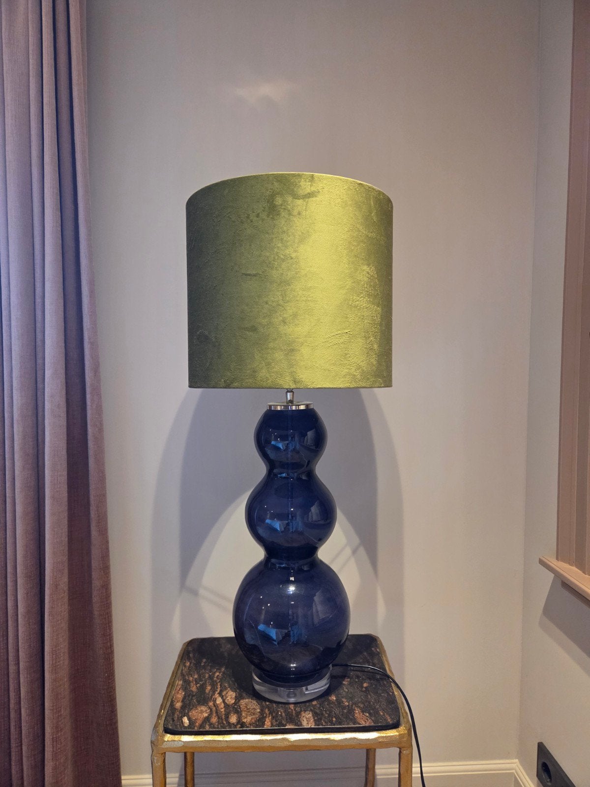 Gert Snel Tafellamp met Groene Kap - 80cm Hoog, Huis en Inrichting, Ophalen, Gebruikt, Overige merken, Groen