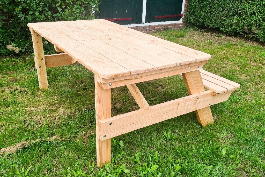 Picknicktuitafel, Ophalen, Nieuw, Rechthoekig, Hout