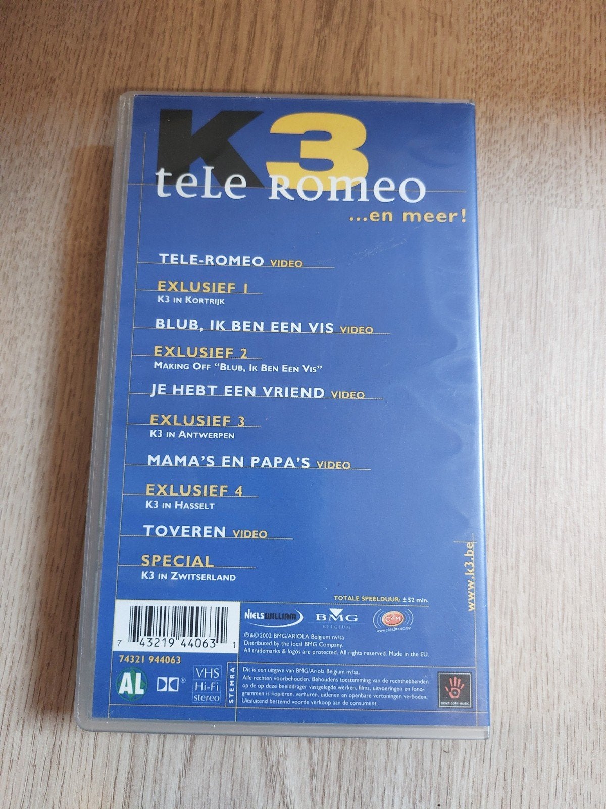 K3 tele romeo VHS videoband, Ophalen of Verzenden, VHS
