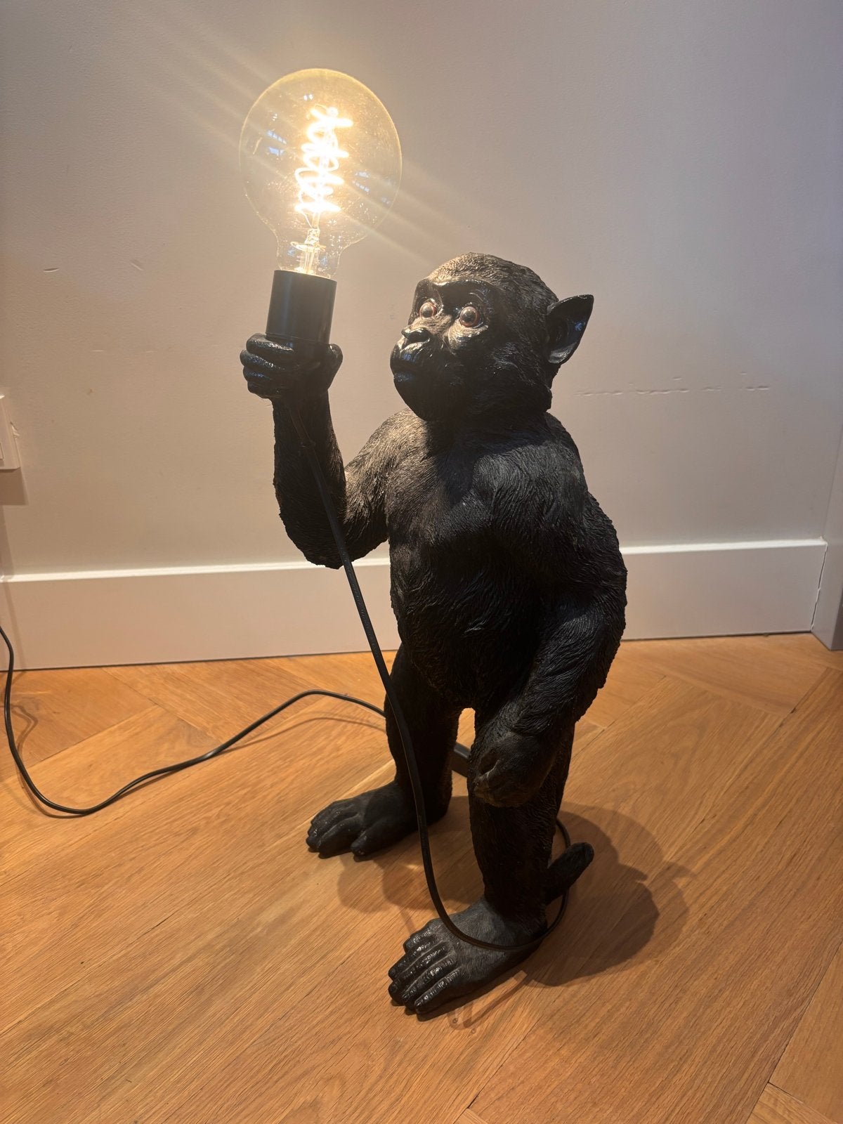 Apen lamp van Loods 5 - Unieke tafellamp, Gebruikt, Overige merken, E27 (groot), Zwart
