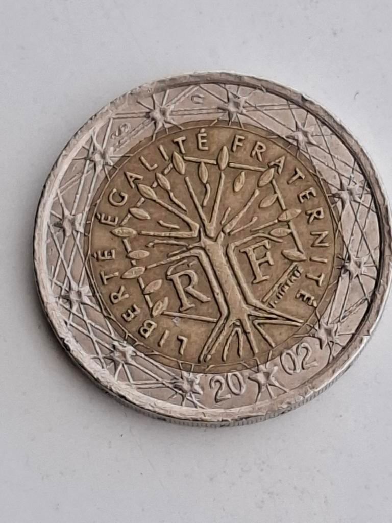 2 Euro munt Frankrijk 2002, Postzegels en Munten, Ophalen of Verzenden, Frankrijk, 2 euro, Losse munt