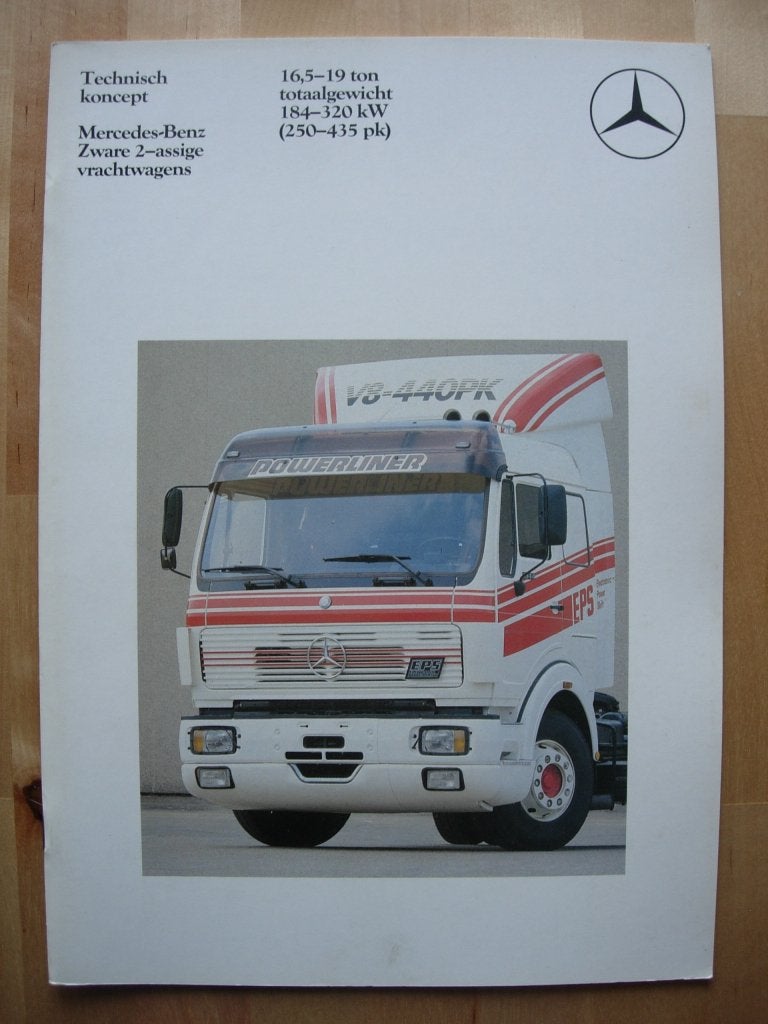 Mercedes Zware Bakwagen Brochure 1986 - 1628 t/m 1944, Zo goed als nieuw, Mercedes-Benz, Mercedes, Ophalen of Verzenden