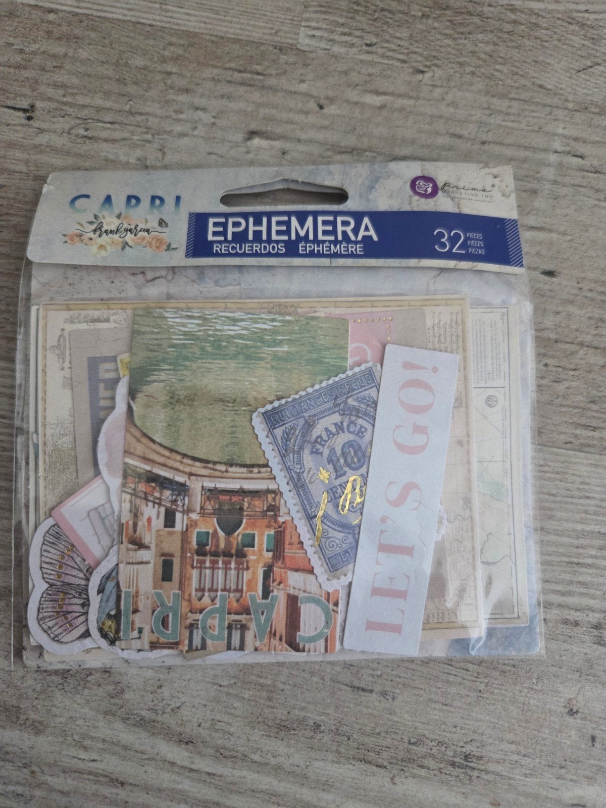 Prima Marketing Frank Garcia Capri Ephemera 32 stuks, Hobby en Vrije tijd, Ophalen of Verzenden, Nieuw, Versiering of Embellishment