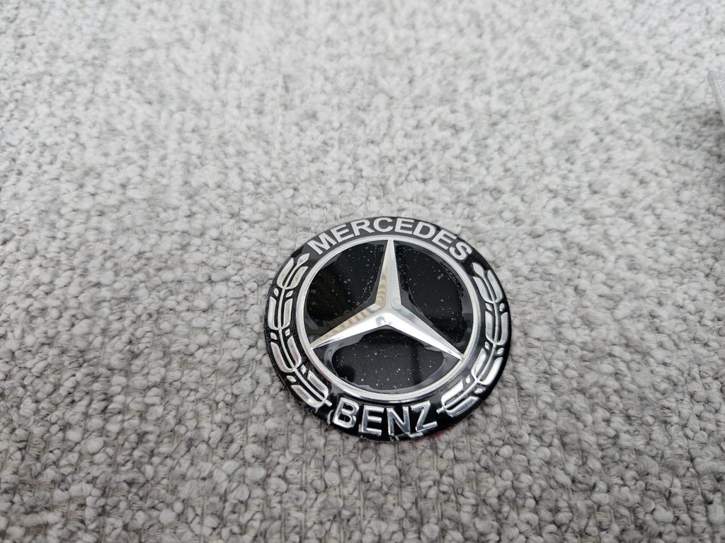 Nieuw motorkap Mercedes-Benz Ster Logo Embleem Zwart/Chroom, Auto diversen, Ophalen of Verzenden
